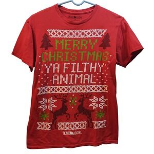 Home Alone Merry Christmas‎ Ya Filthy Animal Red Ugly T-Shirt